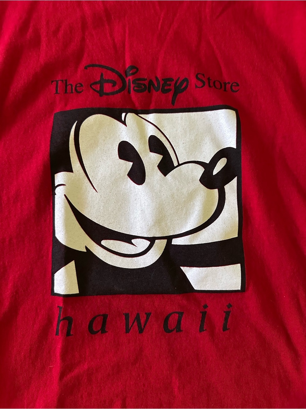 Disney Red Short-Sleeve Mickey Graphic Tee with Black & Cream Print